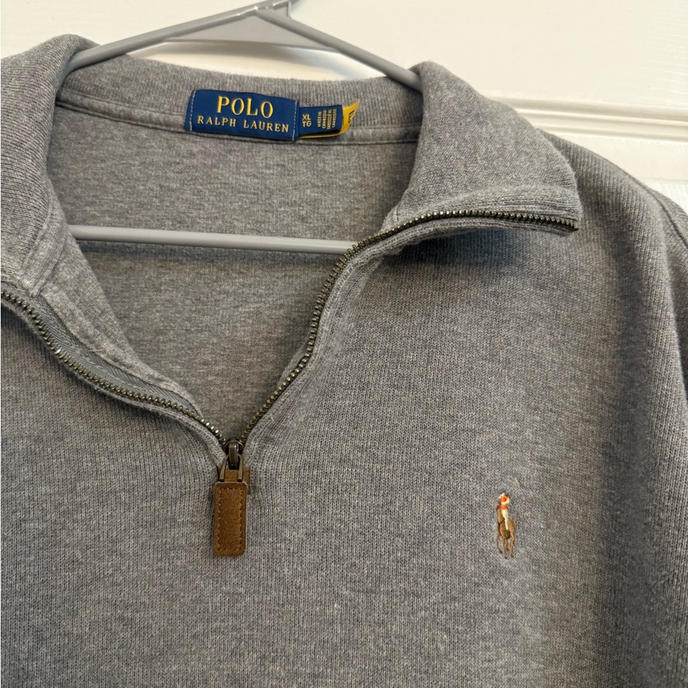 Ralph Lauren Gray Zip-Up Sweater - Picture 2 of 3